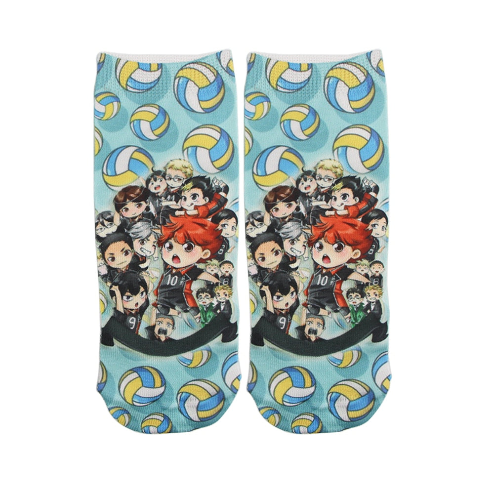 DZ985 Cute Haikyuu!! Anime Happy Socks Casual Creative Soft Comfortable Funny Novelty Men Women Cotton