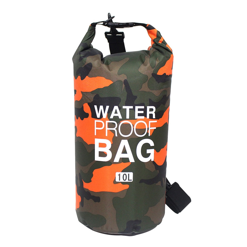 PVC Waterproof Dry Bag 5L 10L 20L 30L Camo Outdoor Diving Foldable Man Women Beach Swimming Bag Rafting River Ocean backpack