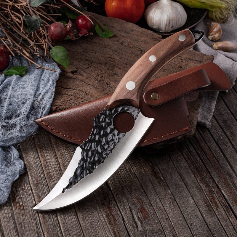 Meat Cleaver Butcher Knife Stainless Steel Hand Forged Boning Knife Chopping Slicing Kitchen Knives Cookware Camping Knives