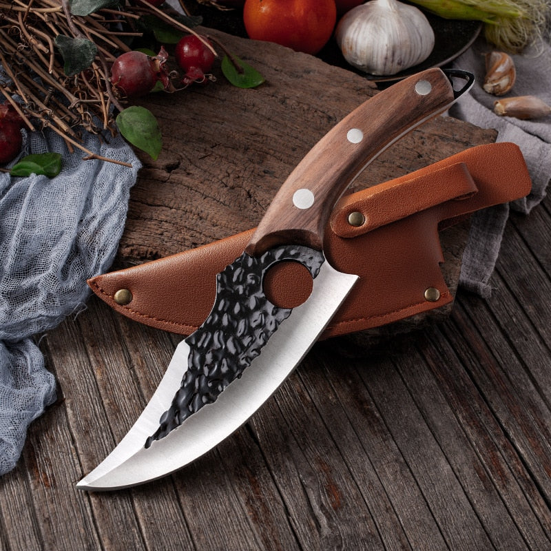 Meat Cleaver Butcher Knife Stainless Steel Hand Forged Boning Knife Chopping Slicing Kitchen Knives Cookware Camping Knives