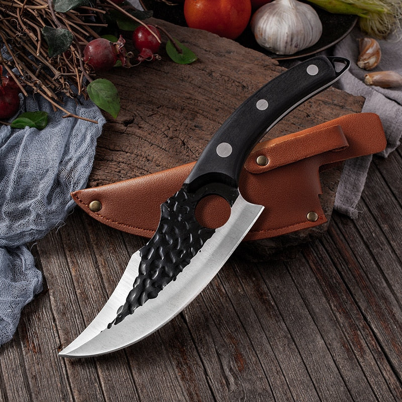 Meat Cleaver Butcher Knife Stainless Steel Hand Forged Boning Knife Chopping Slicing Kitchen Knives Cookware Camping Knives