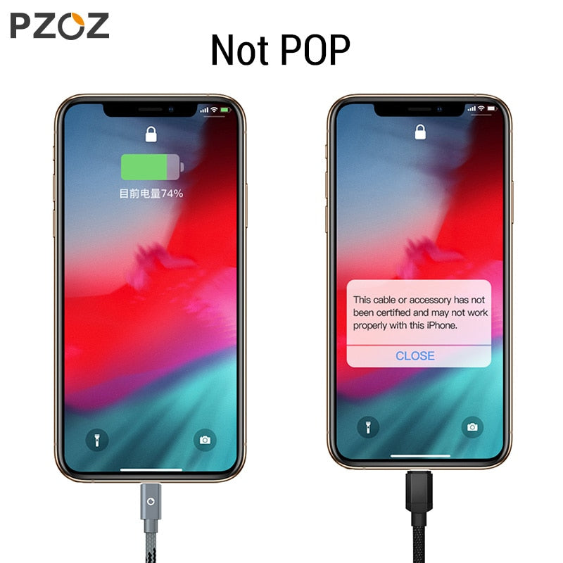 PZOZ Usb Cable For iphone cable 14 13 12 11 pro max Xs Xr X SE 8 7 6s plus ipad air mini fast charging cable For iphone charger