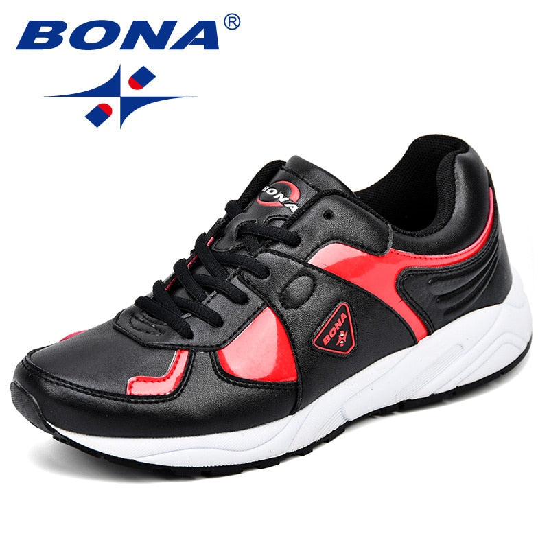 BONA New Popular Style Women Running Shoes Synthetic Lace Up Female Athletic Shoes Outdoor Lady Jogging Shoes Fast Free Shipping