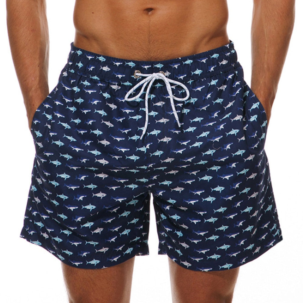 Men&#39;s Shorts Casual Cotton Workout Short Pants Drawstring Beach Shorts With Pockets Swim Trunks Stripe Plus size Beach Shorts