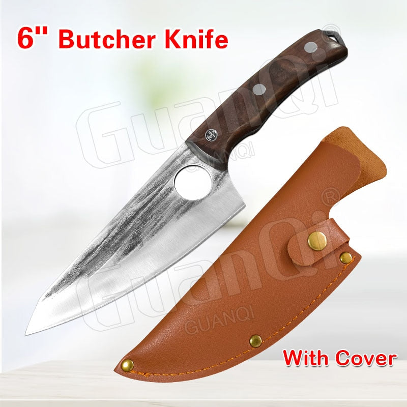 Fish Filleting Knife Stainless Steel Boning Knife Handmade Fishing Knife Kitchen Meat Cleaver Camping Cutter Chef Knives