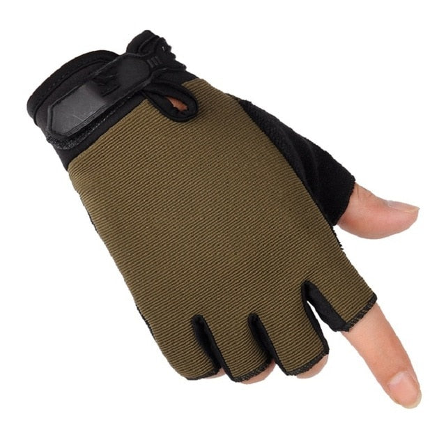 Spring Mens Lightweight Summer Breathable Tactical Gloves Ice Silk Riding Non-slip Wearable Full Finger and Half Finger Gloves