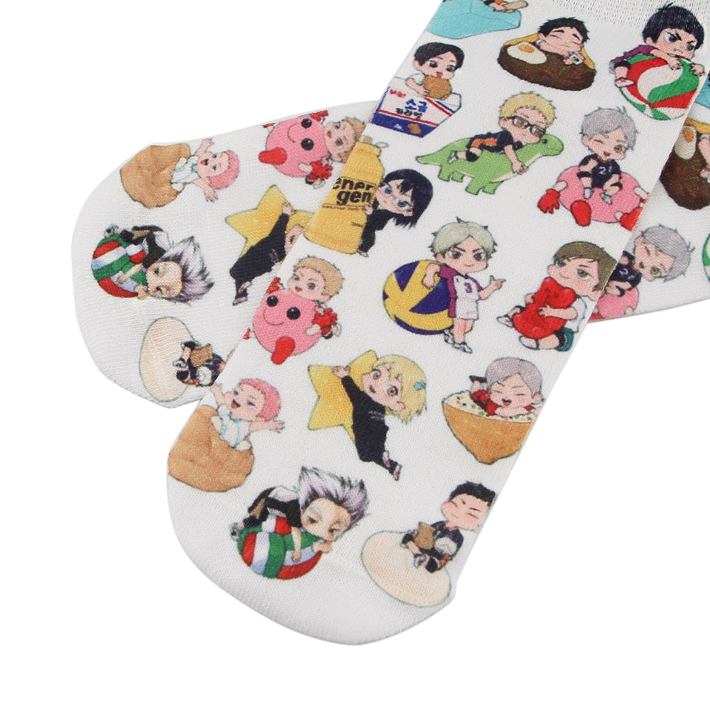 DZ985 Cute Haikyuu!! Anime Happy Socks Casual Creative Soft Comfortable Funny Novelty Men Women Cotton