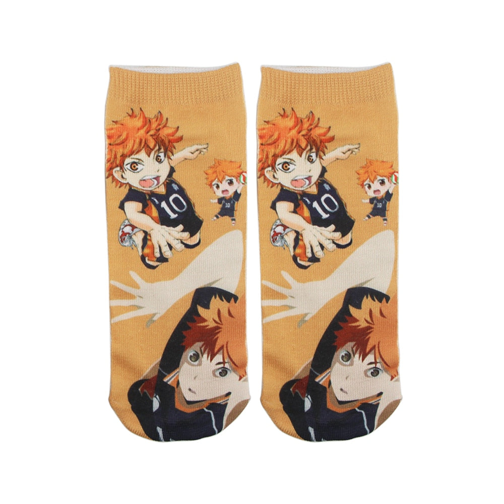 DZ985 Cute Haikyuu!! Anime Happy Socks Casual Creative Soft Comfortable Funny Novelty Men Women Cotton