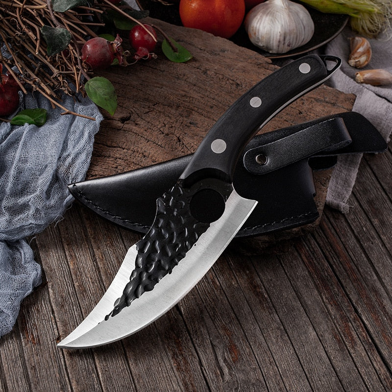 Meat Cleaver Butcher Knife Stainless Steel Hand Forged Boning Knife Chopping Slicing Kitchen Knives Cookware Camping Knives