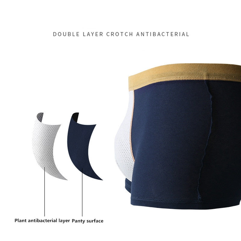 Large Size Men&#39;s Underwear Plus  Male Bigger Cotton Boxer Shorts Antibacterial Fabric Soft Comfortable Breathable L-6XL