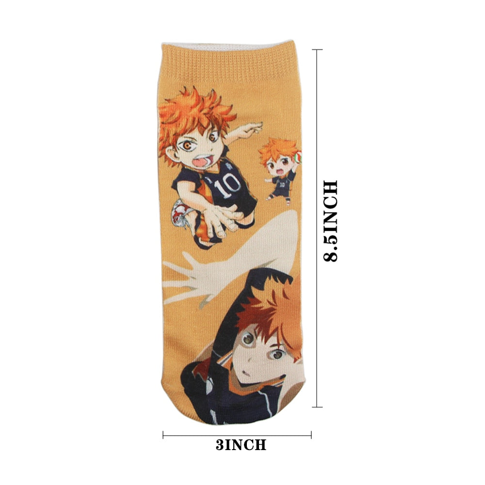 DZ985 Cute Haikyuu!! Anime Happy Socks Casual Creative Soft Comfortable Funny Novelty Men Women Cotton