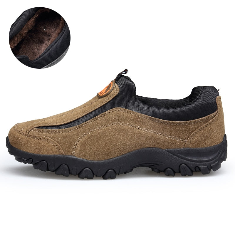 Fashion Flock Men Casual Shoes Suede Leather Shoes Men Sneakers Comfortable Outdoor Shoes Men Winter Shoes plus size 46