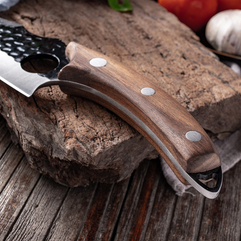 Meat Cleaver Butcher Knife Stainless Steel Hand Forged Boning Knife Chopping Slicing Kitchen Knives Cookware Camping Knives