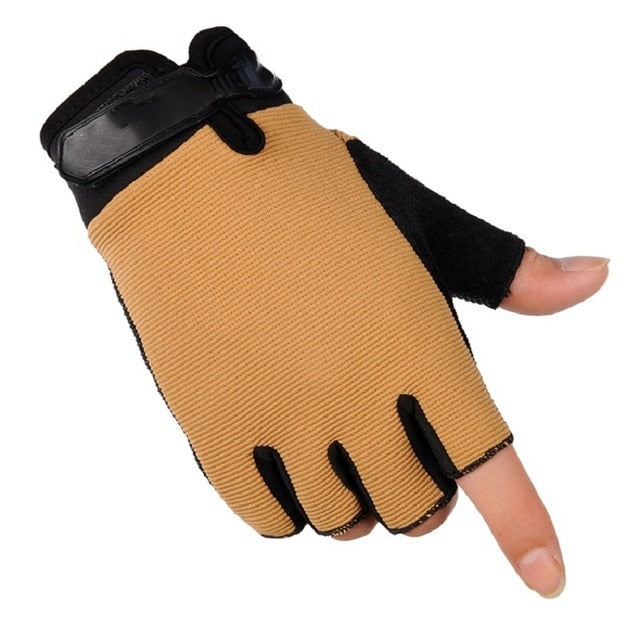 Spring Mens Lightweight Summer Breathable Tactical Gloves Ice Silk Riding Non-slip Wearable Full Finger and Half Finger Gloves