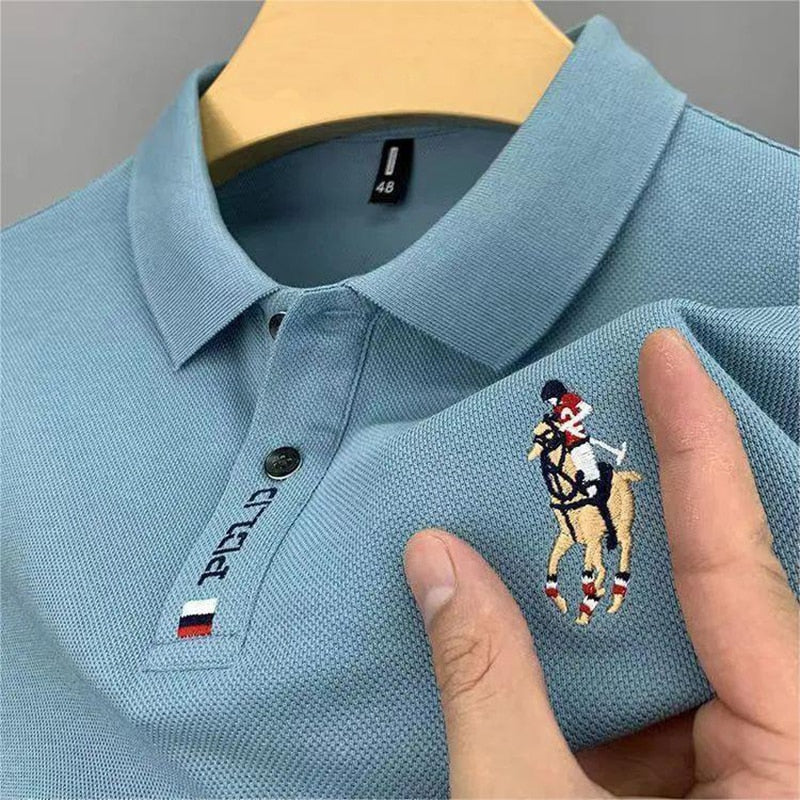 High quality men pure cotton POLO shirt 2023