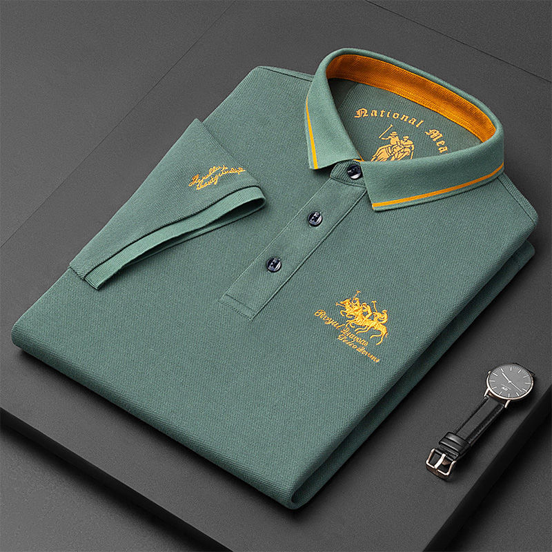 High quality men pure cotton POLO shirt 2023