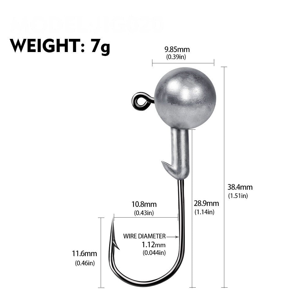 1g 2g 3.5g 5g 7g 10g 12g 20g Crank Jig Head Hook Fishing Hook Head Jig Lure Hard Bait Soft Worm Fishhook Jig Hook For Fishing