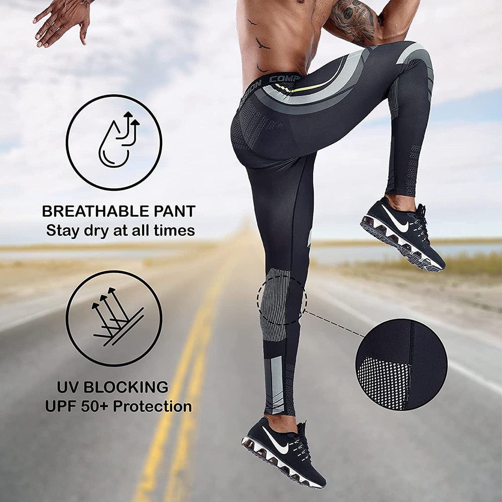 Men&#39;s Sweatpants Compression Quick Dry Fitness Sport Leggings Men Sportswear Training Basketball Tights Gym Running Sports Pants