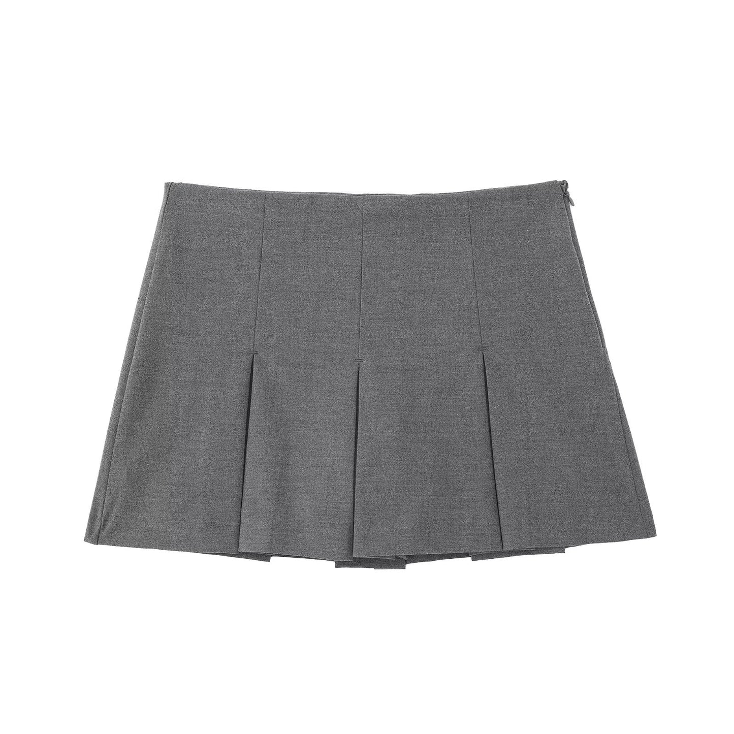 ZEVITY Women High Waist Wide Pleats Design Slim Shorts Skirts Female Side Zipper Culottes Hot Shorts Chic Pantalone Cortos P2576