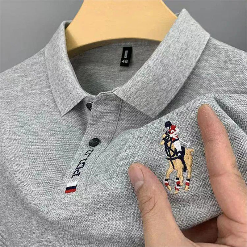 High quality men pure cotton POLO shirt 2023