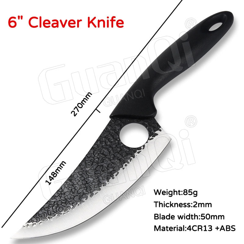 Fish Filleting Knife Stainless Steel Boning Knife Handmade Fishing Knife Kitchen Meat Cleaver Camping Cutter Chef Knives