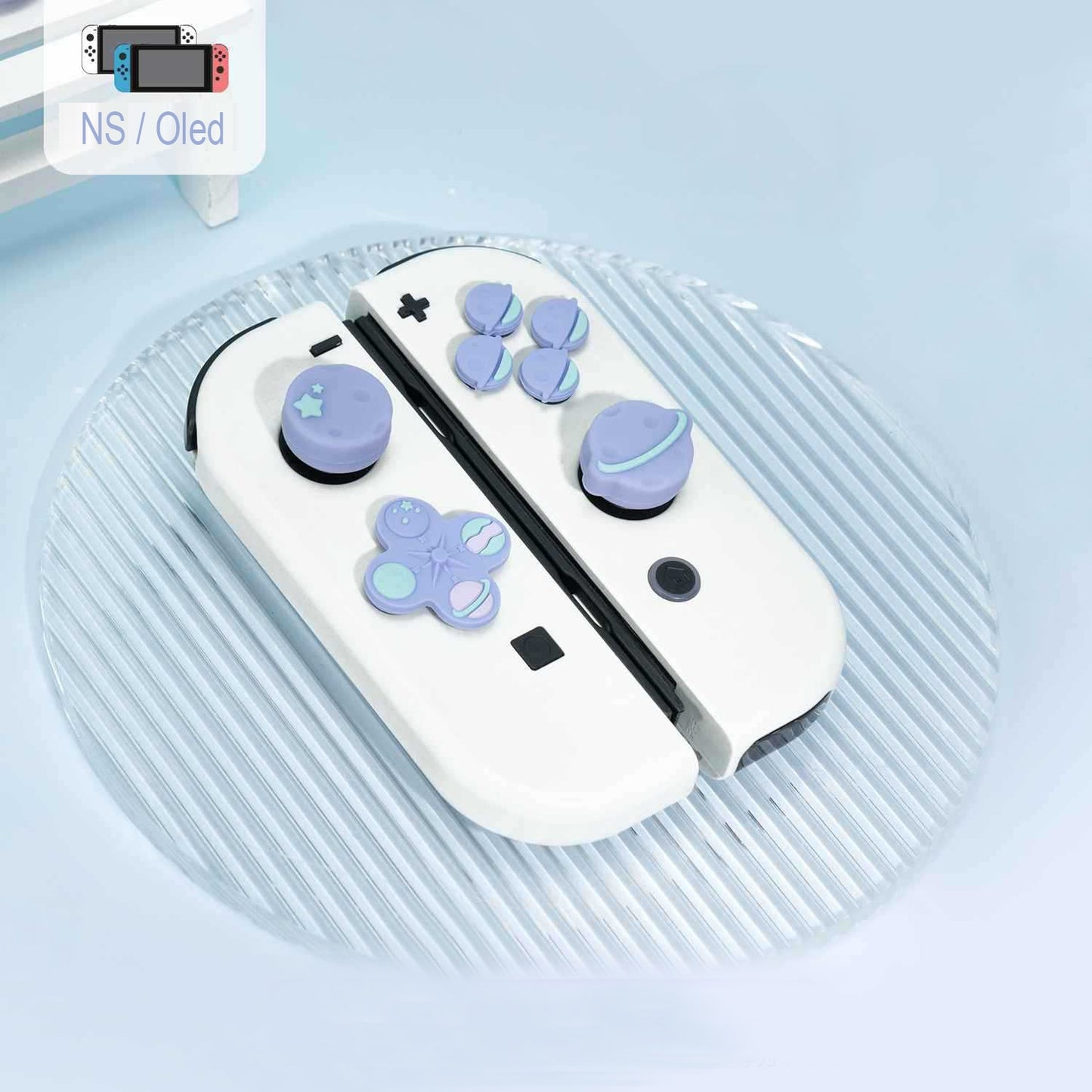 Dpad Move Cross Direction ABXY Key Sticker Joystick Button Thumb Stick Grip Cap Cover For Nintendo Switch Oled Joy-con Skin Case