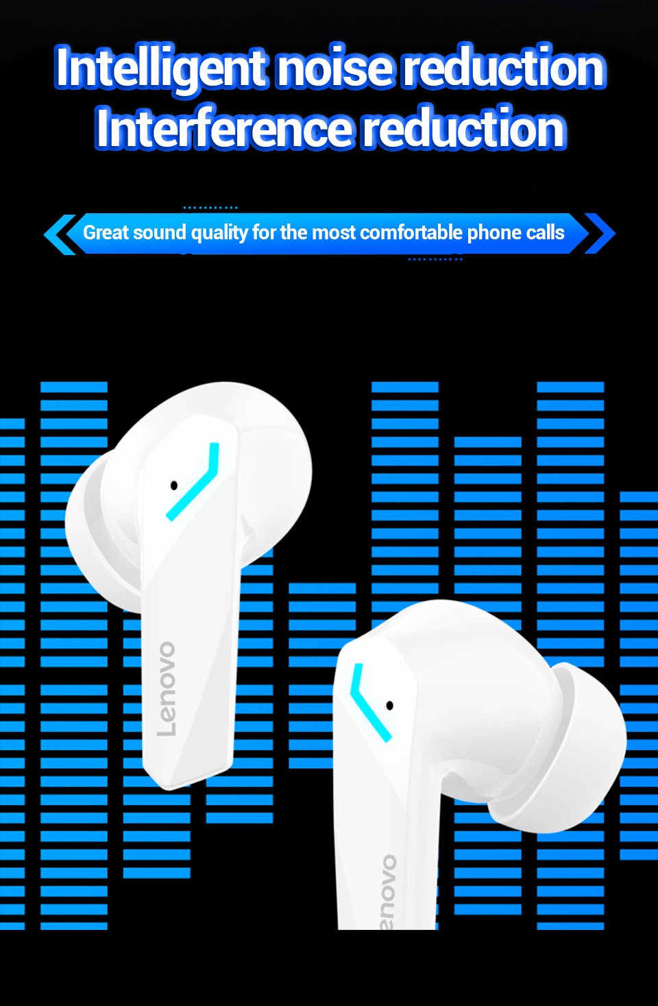 Lenovo GM2 Pro Bluetooth 5.3 Earphones Sports Headset Wireless In-Ear Gaming Low Latency Dual Mode Music Headphones New