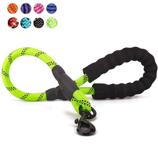 Short Dog Leash Rope 2FT, Strong Mountain Climbing Lead, Reflective Training Leashes with Carabiner for Large and Extra Large