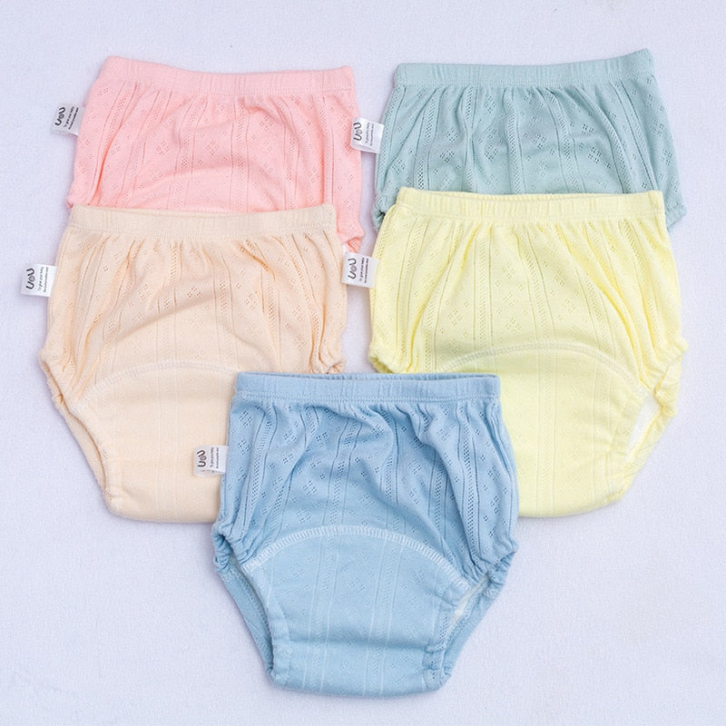 Newborn Training Pants Baby Shorts Solid Color Washable Underwear BABY Boy Girl Cloth Diapers Reusable Nappies Infant Pants