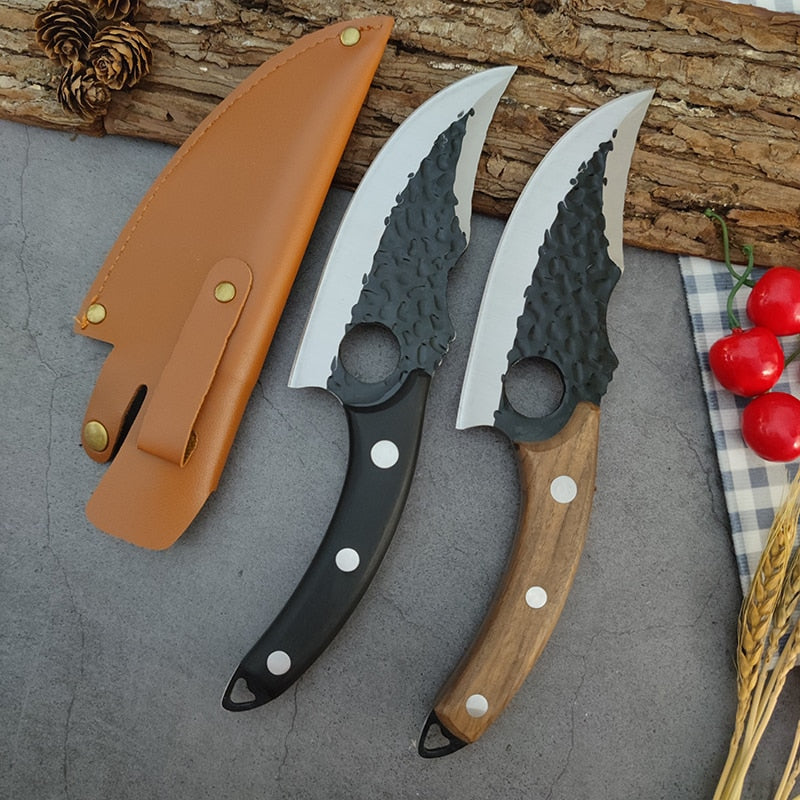 Meat Cleaver Butcher Knife Stainless Steel Hand Forged Boning Knife Chopping Slicing Kitchen Knives Cookware Camping Knives