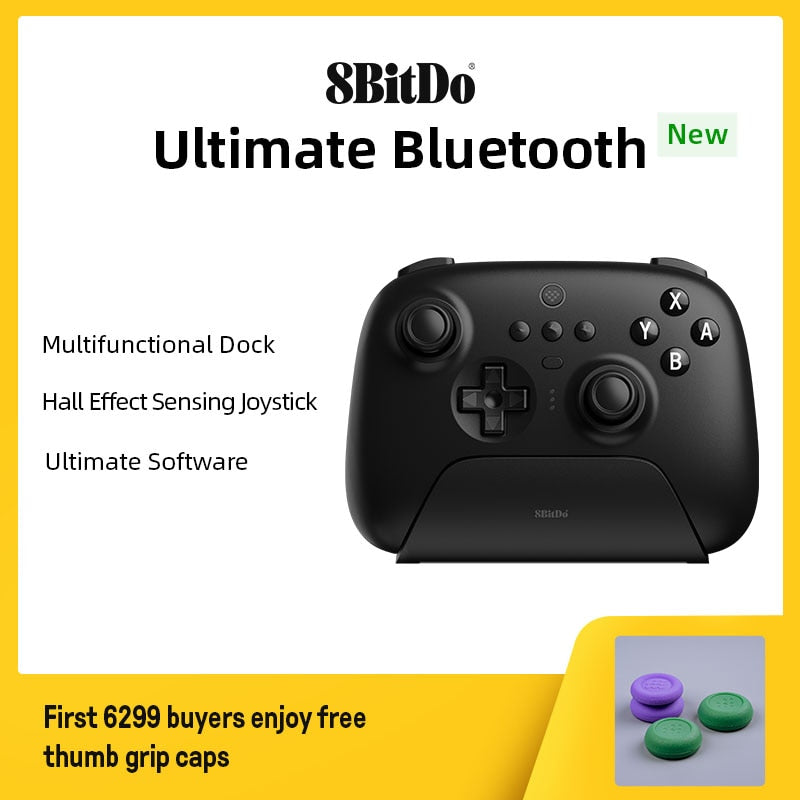 8BitDo - Ultimate Wireless Bluetooth Gaming Controller with Charging Dock for Nintendo Switch and PC, Windows 10, 11, Steam Deck