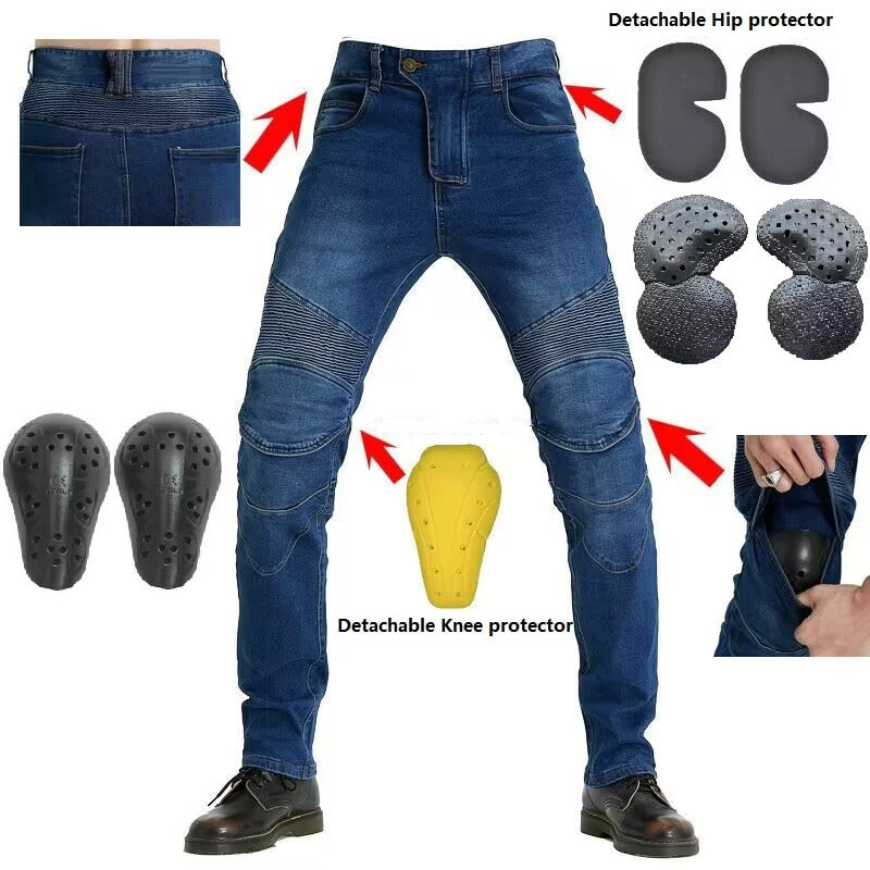 New spring summer autumn motorcycle pants classic outdoor riding motorcycle jeans Drop-resistant pants with protective gear
